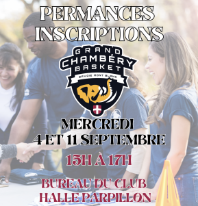 Permanences inscriptions